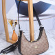 Khaki Street Letters Patchwork Zipper Bags