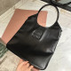 Black Daily Vacation Letters Embroidered Zipper Bags