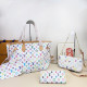 Colour Casual Vacation Letters Patchwork Zipper Contrast Bags