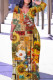 Multicolor Casual Floral Print Belted V Neck Long Plus Size Dresses