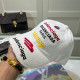 White Casual Hip Hop Letters Embroidered Patchwork Hat