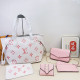 White Pink Casual Street Letters Chains Contrast Embossed Bags