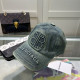 The cowboy blue Casual Street Letters Distressed Patchwork Hat