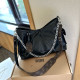 Black Casual Street Letters Patchwork Chains Adjustable Bags