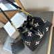 Black Street Daily Letters Patchwork Chains Contrast Bags