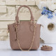 Khaki Street Letters Patchwork Zipper Bags