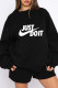 Black Casual Print Patchwork O Neck Long Sleeve Two Pieces