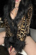 Leopard Print Street Leopard Print Patchwork Fluffy Cardigan Collar Outerwear