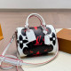 Multicolor Casual Street Flowers Letters Zipper Contrast Bags