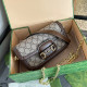 Brown Casual Street Letters Patchwork Chains Contrast Bags