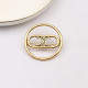Gold Street Letters Hollow Out Brooch