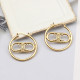 Gold Street Letters Hollow Out Earrings