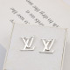Silver Street Letters Hollow Out Earrings