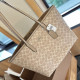 Light Khaki Casual Vacation Letters Patchwork Contrast Bags