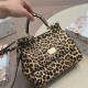 Brown Street Daily Leopard Print Patchwork Contrast Bags
