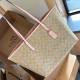 Apricot Pink Casual Vacation Letters Patchwork Contrast Bags
