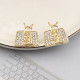 Gold Street Letters Hollow Out Earrings