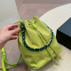 Green Casual Street Solid Color Draw String Metal Accessories Trim Rhinestone Decor Bags