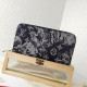 Tibetan Blue Street Daily Letters Patchwork Zipper Bags