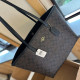 Black Brown Casual Vacation Letters Patchwork Contrast Bags
