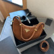 Red-brown Casual Street Solid Color Metal Accessories Trim Zipper Adjustable Bags