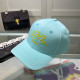 Blue Casual Hip Hop Letters Patchwork Contrast Hat