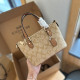 Khaki Casual Daily Letters Patchwork Zipper Contrast Bags
