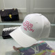 White Casual Hip Hop Letters Patchwork Contrast Hat