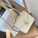 White Casual Street Letters Patchwork Chains Embossed Bags