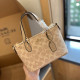 Apricot Casual Daily Letters Patchwork Zipper Contrast Bags
