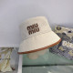 White Street Daily Letters Embroidered Patchwork Contrast Hat