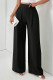 Black Casual Print Pocket Regular High Waist Wide Leg Full Print Trousers