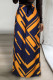 Orange Casual Print Pocket Regular High Waist Wide Leg Full Print Trousers