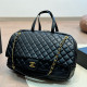 Black Street Daily Letters Patchwork Metal Accessories Trim Zipper Bags