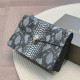 Grey Casual Street Snakeskin Print Metal Accessories Trim Chains Contrast Bags