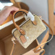Orange Casual Street Letters Patchwork Zipper Contrast Bags