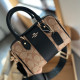 Black Brown Casual Daily Letters Patchwork Metal Accessories Trim Contrast Bags