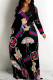 Black Casual Leopard Print Zebra Print Letters Pocket Contrast O Neck Printed Dresses