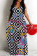 Black White Sexy Casual Print Backless Spaghetti Strap Long Dresses