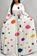 White Elegant Print Patchwork Strap Design O Neck Long Dresses