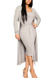 Pink Fashion Sexy adult Ma'am Solid Two Piece Suits pencil Long Sleeve Two Pieces