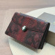 Burgundy Casual Street Snakeskin Print Metal Accessories Trim Chains Contrast Bags