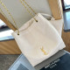 White Casual Street Letters Patchwork Metal Accessories Trim Chains Bags