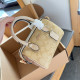 Apricot Casual Street Letters Patchwork Zipper Contrast Bags