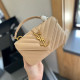 Apricot Casual Street Letters Patchwork Metal Accessories Trim Texture Bags