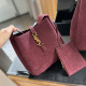Burgundy Casual Daily Letters Patchwork Metal Accessories Trim Zipper Bags