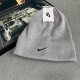 Grey Casual Daily Letters Embroidered Weave Hat