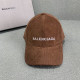 Brown Casual Street Letters Embroidered Patchwork Hat
