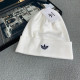 White Casual Street Letters Embroidered Weave Hat