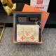 Orange Casual Street Gradient Color Letters Patchwork Contrast Embossed Bags